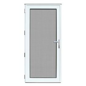 96 In X 80 In White Ultimate Security Patio Screen Door With