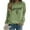 Light Green, variant on Women's Fashionable Casual Long Sleeve Printed Pullover Sweatshirt Blessed Design Comfort Top for Women Loose Fit Streetwear,Gray,XL