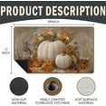 thumbnail image 3 of Fall Pumpkin Door Mat, Autumn Leaves Welcome Mat, Seasonal Vintage Autumn Front Door Mat Indoor Outside Entrance, Fall Gifts for Women, FallPorch White Pumpking Home Decor Doormats 17X29 Inch, 3 of 6