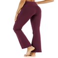 thumbnail image 3 of Womens Bootcut Yoga Pants with Pockets High Waist Workout Sports Gym Trousers, 3 of 6
