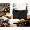 thumbnail image 2 of Men's Belt, Genuine Leather Dress Belts for Men with Single Prong Buckle- Classic & Fashion Design for Work Business and Casual (Black, 36in), 2 of 5