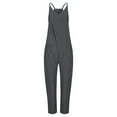 thumbnail image 3 of Dyegold Jumpsuits for Women Casual, Summer Jumpsuit for Women One Piece 2023 Trendy Spaghetti Strap Wide Leg Rompers Harem Long Pants Overalls With Pockets Black_Friday Deals, 3 of 5