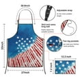 thumbnail image 7 of American Flag(1) Aprons with Pocket Chemical Work Apron Waterproof Bib Aprons for Couple Bride Mrs Mr Cooking Aprons for Kitchen Cool BBQ Grilling, 7 of 7
