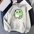 thumbnail image 2 of XINXIAOO Womens Sweatshirt Hoodies Long Sleeve Hoodies for Women Pullover Oversized Hoodies for Women Grey Hoodie Y2k Winter Outfits for Women 2025 Cute Womens Clothes, 2 of 3