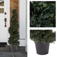 thumbnail image 4 of 4-Foot-Tall Artificial Cypress Spiral Topiary Tree- Potted Indoor or Outdoor UV Protection, 4 of 9