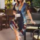 thumbnail image 3 of Disketp Night Sky Bald Eagle para Vestido de Manga Corta para Mujeres, Vestidos de Verano para Mujeres, Casual y Holgado para la Playa, 3 of 6