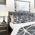 thumbnail image 4 of Designart 'Black & White Geometric Decorative Pattern' Modern Duvet Cover Set, 4 of 4