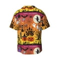 thumbnail image 2 of Disketp Men's Hawaiian Happy Halloween 4 Print Shirts Button Down Holiday Beach Shirts-4X-Large, 2 of 7