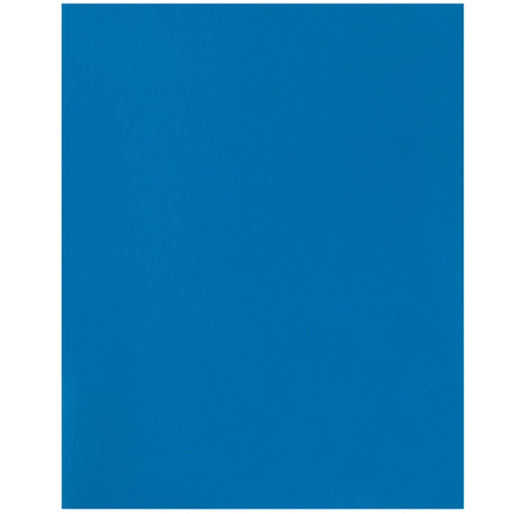 JAM Paper Glossy Two Pocket Folders, Blue, 25/Pack