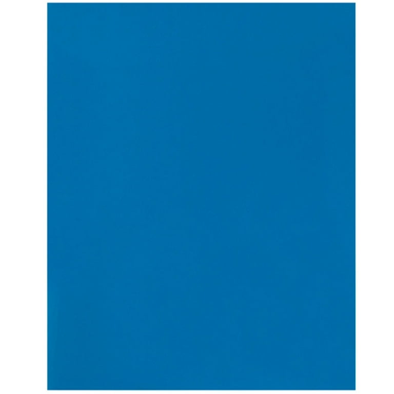 JAM PAPER Laminated Two Pocket Folders - Blue Glossy, 9x12 Inch, Bulk 25 Pack