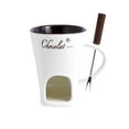 thumbnail image 3 of TISHITA Fondue Mug Chocolate Melting Cup Coffee Cup Butter Melt Pot 130ml Candy Hot Pot for Dessert Home Anniversary Birthday Cooking white, 3 of 8