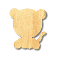 thumbnail image 2 of Unfinished Wood Etched Cheetah Shape | Paint By Line Crafts 18" / 1/4", 2 of 2