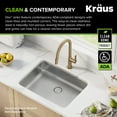 thumbnail image 3 of KRAUS Dex 25” Undermount 16 Gauge Stainless Steel Single Bowl ADA Kitchen Sink, 3 of 7