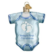 Old World Christmas Blue Baby Onesie Ornament #32339
