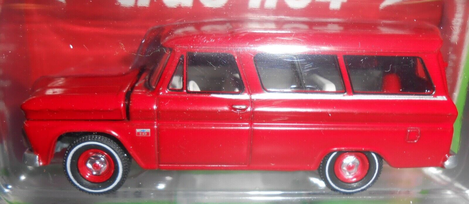 AUTO WORLD 1966 Chevy Suburban Red Muscle Trucks New 2021