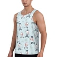 thumbnail image 2 of Xecao Poodle Playing Skateboard Men's Tank Top Workout Quick Dry Sleeveless Gym Jogging Muscle Shirts Summer Swim Beach Tops, 2 of 9