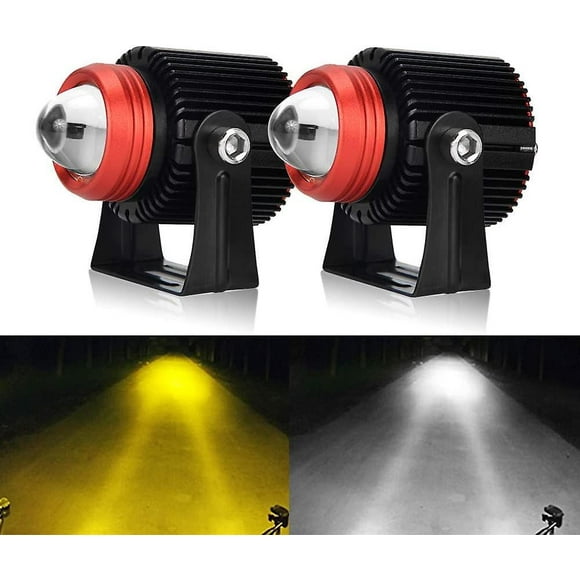 Motorcycle Driving Fog Light, White Amber Led Auxiliary Headlight 30w Waterproof Led Spotlight Work Light For Motorcycle Quad Bike Car Truck Boat Bike