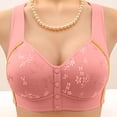 thumbnail image 3 of Yuanlong Daisy Bras For Older Women Front Closure Full Coverage Bra Support And Comfort Wireless Back Smoothing T Shirt Bra, 3 of 3