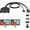 black, variant on HDMI Splitter 1 in 2 Out 4k 30hz HDMI Cable 2.0 Male to Dual Female with Power USB Cable for HD, LED, LCD, TV Dual Monitors Duplicated-Mirror Support 1080P 3D Full HD