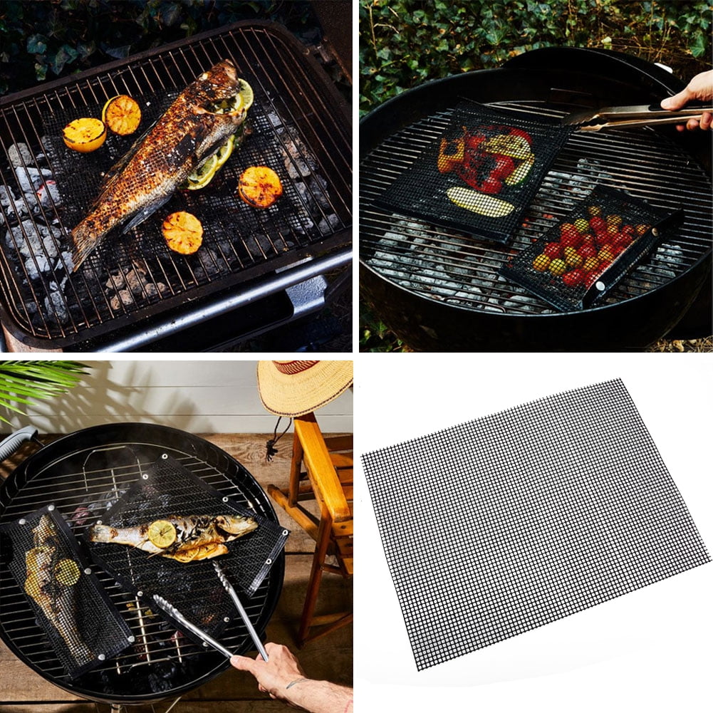 Non Stick Grill Mesh Mat BBQ Mesh Mat Gas Grills For Charcoal Grills Pans Electric Grills Walmart