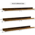 thumbnail image 3 of Long Floating Shelves for Wall Set of 3, 47 Inch, Rustic Picture Ledge Large Shelf for Living Room Bedroom Bathroom Kitchen, 3 Different Sizes, Brown, 3 of 7
