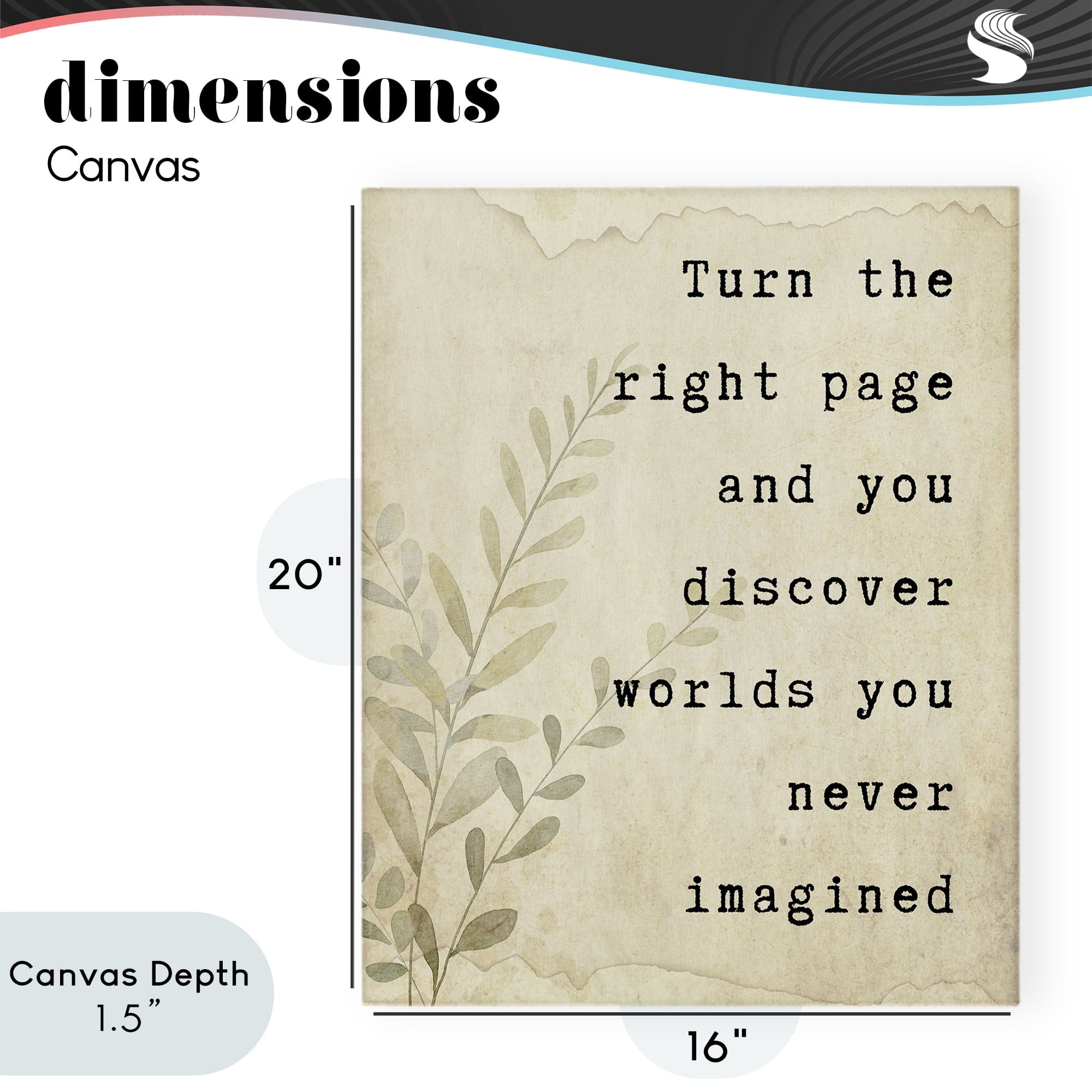 Stupell Industries Literary Wonders Quote Canvas Wall Art, design by Julia Frost