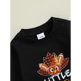 thumbnail image 4 of Bagilaanoe Baby Girl Boy Thanksgiving Clothes Romper Sweatshirt for Newborn Long Sleeve Bodysuits Letter Turkey Pullover 3M 6M 12M 18M Infant Casual Tee Tops, 4 of 7