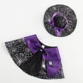 thumbnail image 5 of Leeye Halloween Pet Witch Set, Spider Web Hat and Cape for Cats Dogs Small Medium Pets Party Cosplay, Size L, 0.09 lb, 5 of 6