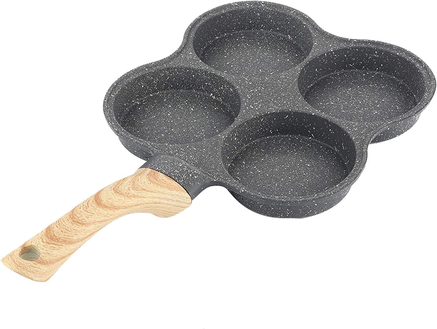 Multi Egg Frying Pan, 4 Hole Omelet Pan Non Stick Frying Pans Breakfast Pancake Maker for Induction Cooker Gas Stove
