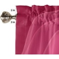thumbnail image 5 of Valentines 3 Piece Kitchen Curtains Set Rosy Pink Ombre Geometric Window Treatment Tiers Abstract Ocean Rod Pocket Valance Sets for Small Windows Bedroom 54 in x 36, 5 of 5