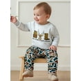 thumbnail image 4 of Rovasas Baby Boy Fall Outfit Reindeer Letter Long Sleeve Sweatshirt Camo Pants, 4 of 9