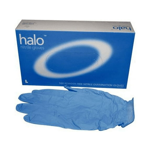 Dash Medical HAL100L Halo Nitrile Exam Gloves Powder Free Large 100/Bx