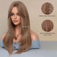 thumbnail image 4 of WIGS Long 613 Blonde Wig with Bangs Straight Wigs for Women,Heat Resistant Layered Synthetic Wigs for Daily Use, 4 of 14