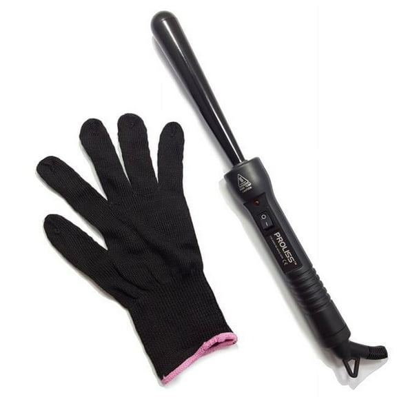 Proliss PROTWBL1325MM-117-NC The Twister - 13mm-25mm Tourmaline-Infused Ceramic Pro Curling Wand - Black