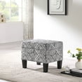 thumbnail image 3 of HomePop Medium Storage Ottoman with Hinged Lid, Tribal Pattern Velvet, 3 of 10