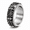 Silver, variant on Men's Spider Spinner Ring in Stainless Steel, 8mm Textured Turning Band with Raised Arachnid Motifs, US Sizes 6-13, Gothic Style for Birthday Gifts