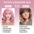 thumbnail image 3 of LHWEN Short Curly Hair Wig for Women Synthetic Wavy Bob Wig with High Temperature Silk Fiber No Frizz No Shedding Adjustable Straps Breathable Cap Multiple Colors Easy to Install Perfect for All Skin, 3 of 5