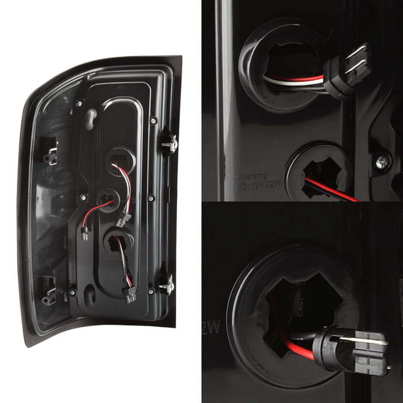 AKKON - For 2014-2019 Chevy Silverado | GMC Sierra LED Light Bar Black Housing Tail Lights Lamps -  Pair