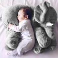 thumbnail image 2 of Cojín de animales de peluche para niños, almohada suave para dormir para bebés, elefante bonito de algodón de 40cm Feliz Sencillez, 2 of 4