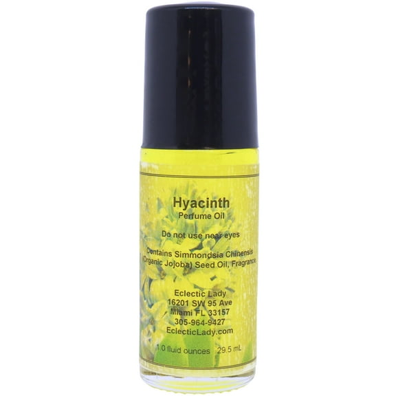 Hyacinth Perfume Oil, 1.0 Oz Portable Roll-On Fragrance with Long-Lasting Scent, Delightful Essential Oils with Real Floral Fresh Aroma for Spring & Summer Season For Daily Use
