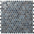 thumbnail image 2 of Apollo Tile 10 pack 12.2-in x 12.2-in Gray and Blue Penny Round Glass Mosaic Floor and Wall Tile (10.34 Sq ft/case), 2 of 2