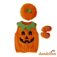 thumbnail image 1 of * 0-3 Años Bebé Halloween Cosplay Disfraz Calabaza Impresión Tops + Zapatos Sólidos + Sombrero Patchwork, 1 of 4