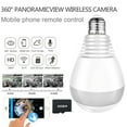 thumbnail image 1 of SAYFUT HD 1080P 360° WiFi Security Camera Panoramic Wireless View Camera E27 Smart Light Bulb Camera Home Security Two-audio Lamp Cam With 32G SD Card, Motion Detection/ Night Vision/ Alarm, 1 of 8
