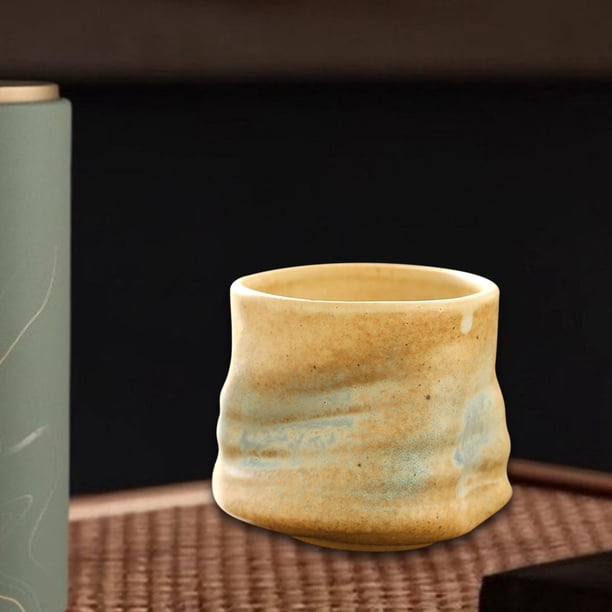 Regalo de cumpleaños de la taza de té de la taza de café espresso 200 ml cafes versátiles versátiles de té de restaurantes de técup cerámica Amarillo