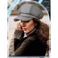 thumbnail image 3 of Minzimin Newsboy Caps for Women 8 Panel PU Leather Apple Cap Vintage Beret Hat Gatsbie Hat for Women Gift, 3 of 6
