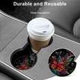 thumbnail image 5 of Car Coasters for Cup Holder Absorbent, Car Ceramic Coasters with Finger Notch, Auto Accessories for Men Women Embroidery Flower Butterfly 2 Pack, 5 of 6