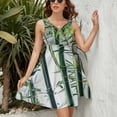 thumbnail image 3 of Bamboo Branches Pictures Dress Fashion Beach Long Dresses Female Party Printed Sundress, 3 of 7
