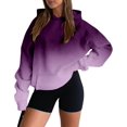 thumbnail image 2 of Sudadera con capucha Onlypuff para mujer, color morado degradado, 2 of 5