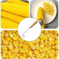 thumbnail image 7 of Tutuviw 1Pcs Corn Peeler For Corn On The Cob Stainless Steel Corn Remover Tool with Ergonomic Wooden Handle Fast and Safe Removes Corn Kernels from Corn Cobs, 7 of 7