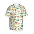 thumbnail image 3 of Xecao Dinosaur print Hawaiian shirt - a stylish short-sleeve button-down for men, perfect for casual beach and tropical outings., 3 of 9